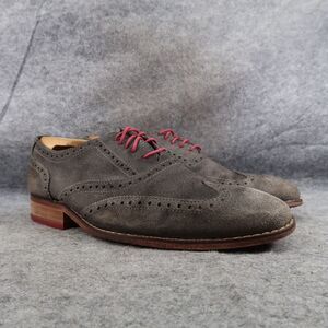 Cole Haan Shoes Mens 9 Oxford Wingtip Professional Formal Leather Classic Gray